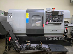 2011 GANESH CYCLONE 52mm 8-Axis CNC LATHE Twin Spindle, Twin Turret, Full Y-Axis